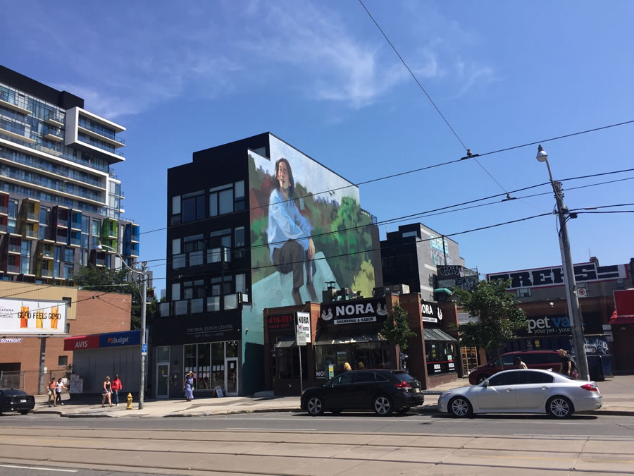 Young Jarus Wall Mural on Dundas.