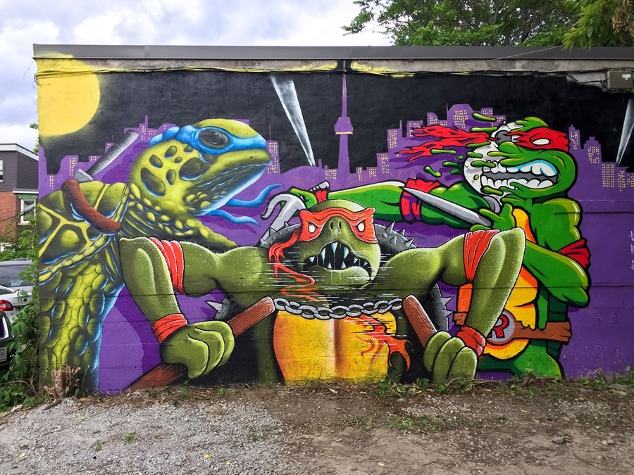 Collaboration mural TNNT with 3 Teenage Mutant Ninja Turtle