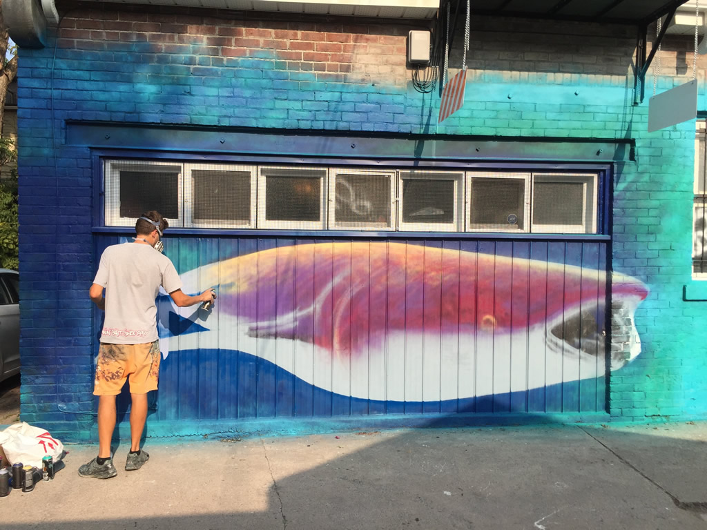 Nick Sweetman Whale Shark Mural Stating