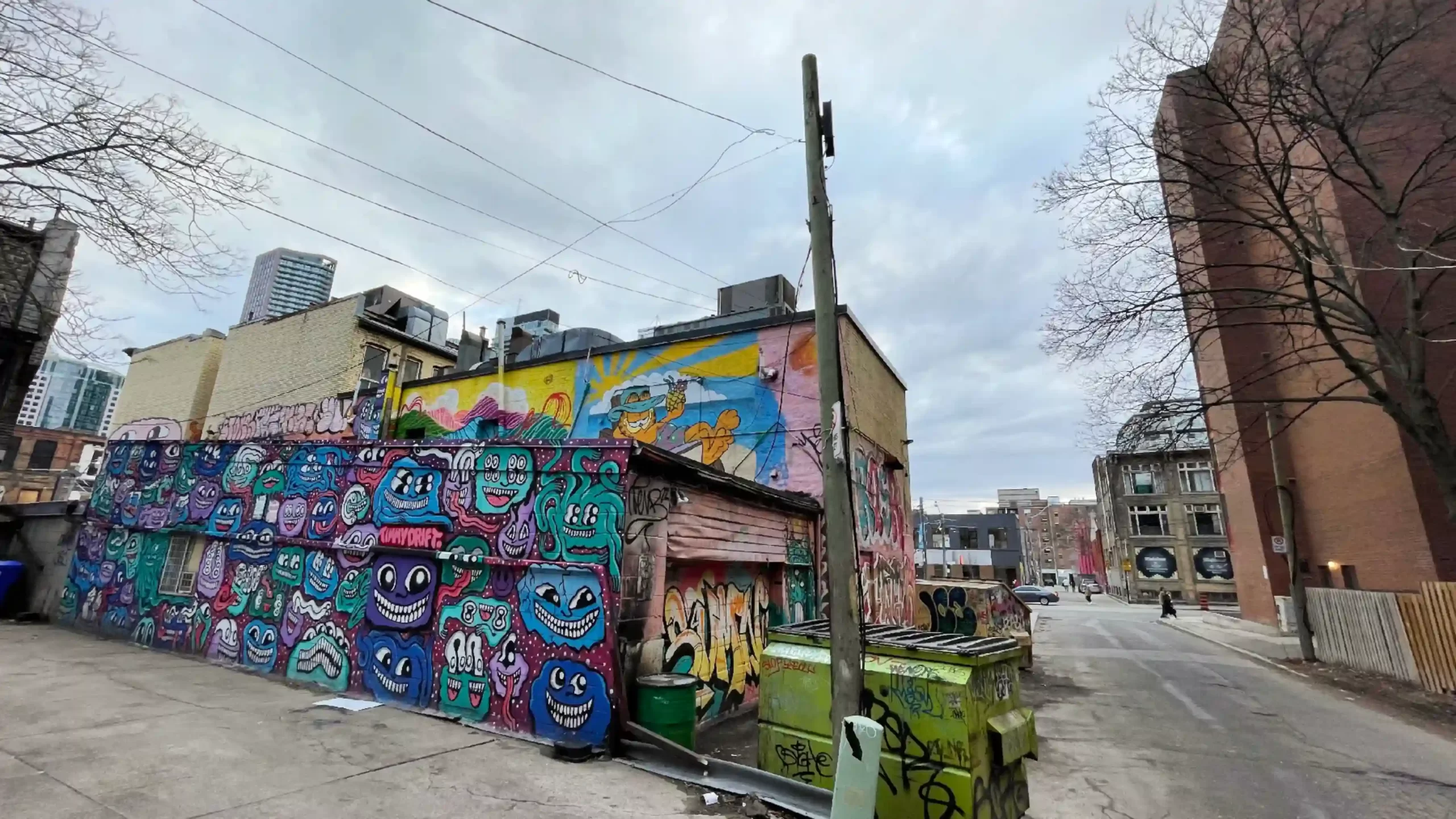 Autocollant mural graffitis urbain Street